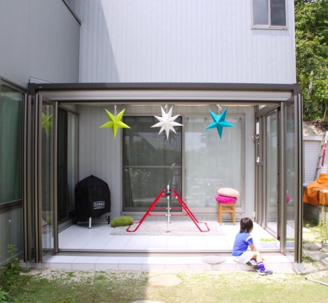 フルオープンタイプのガーデンルーム