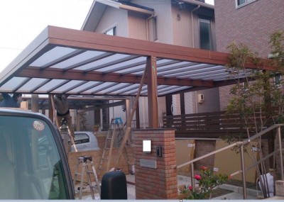 Ｇルーフ施工中