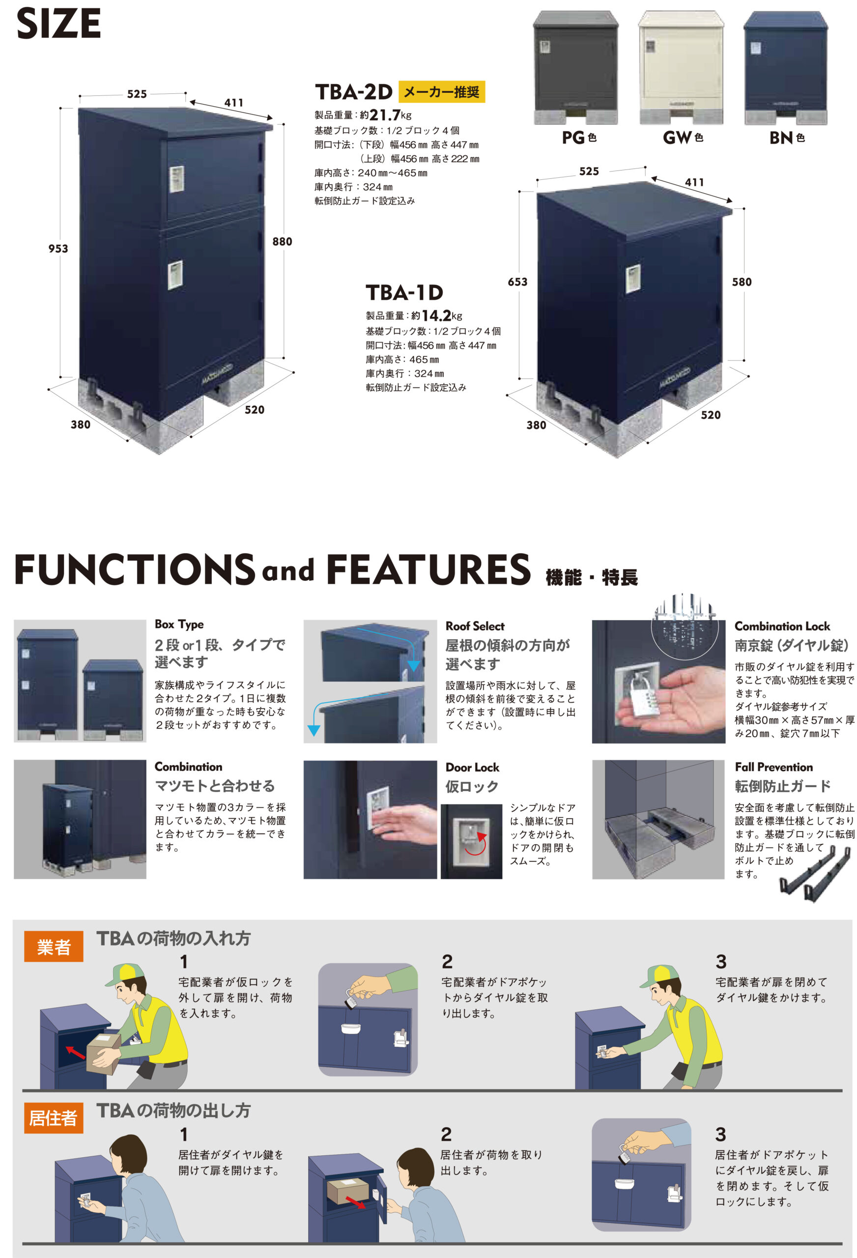 サイズ・機能・特長